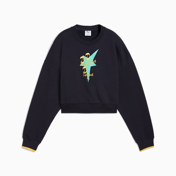 Road To Unity Oversized Graphic Crew Women, New Navy, large-MEX