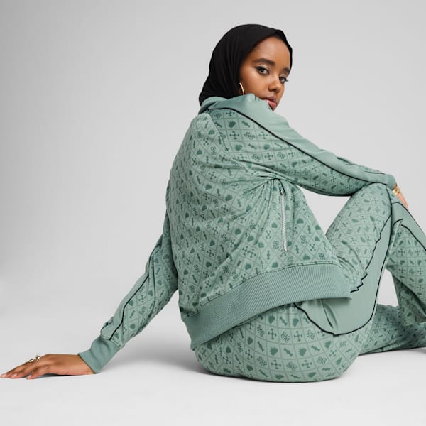 Chamarra Road To Unity para mujer, Green Moon-AOP, large-MEX