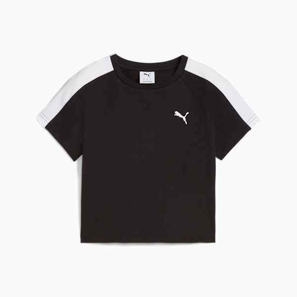 Playera corta T7 para mujer, PUMA Black, large-MEX
