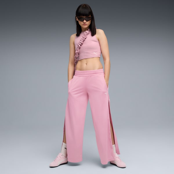 WARDROBE Essentials Low Rise Popper Pants Women, Poised Pink, large-ZAF