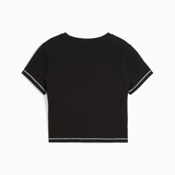 Playera corta DARE TO Textured para mujer, PUMA Black, large-MEX