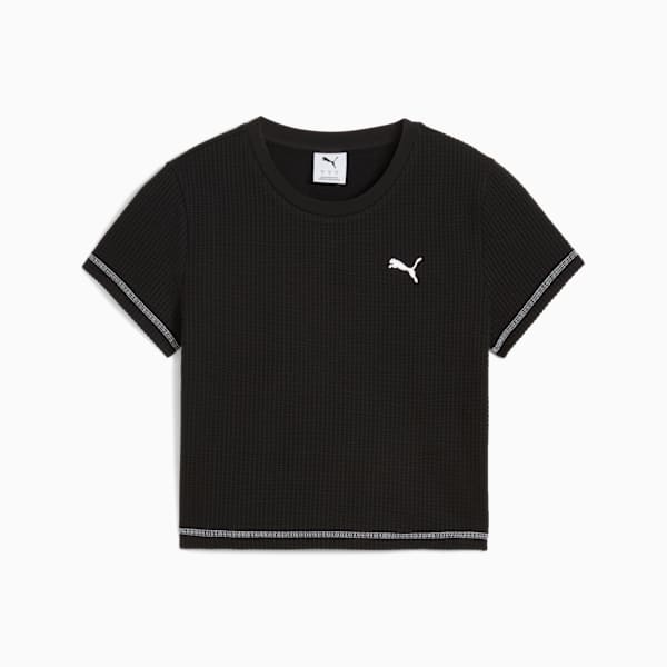 Playera corta DARE TO Textured para mujer, PUMA Black, large-MEX