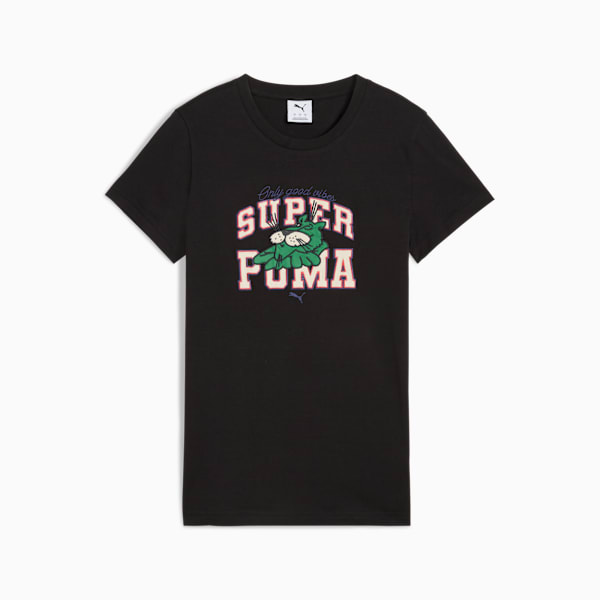 SUPER PUMA GRAPHICS Tee Women, PUMA Black, large-MEX