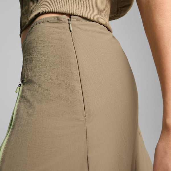 DARE TO Zip Woven Skirt Women, Velvet Moss, large-ZAF