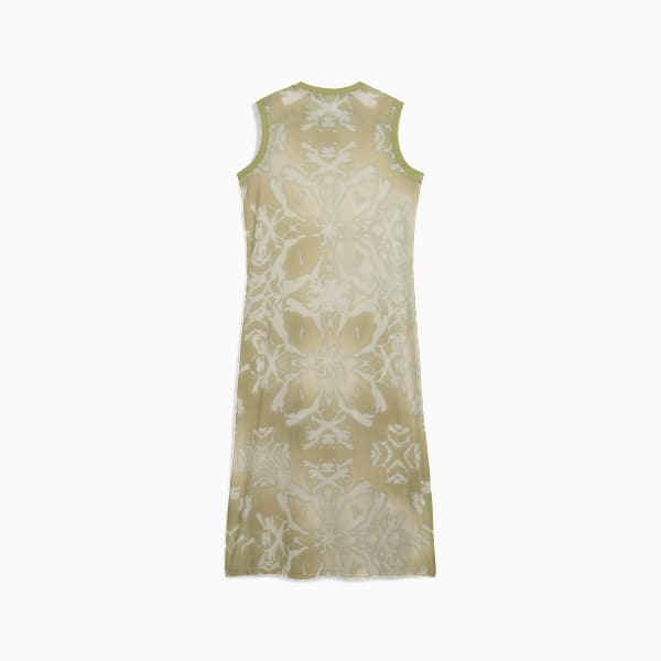 Vestido largo DARE TO Mesh Column para mujer, Pistachio Green-AOP, large-MEX