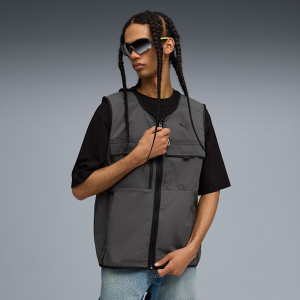 PUMATECH Cargo Vest Men, Dusky Gray, large-MEX