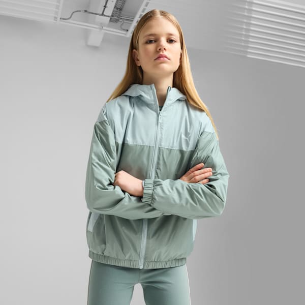 Mesh Lined Windbreaker Youth, Green Moon, large-MEX