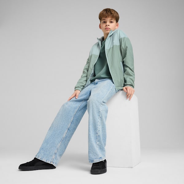 Mesh Lined Windbreaker Youth, Green Moon, large-MEX