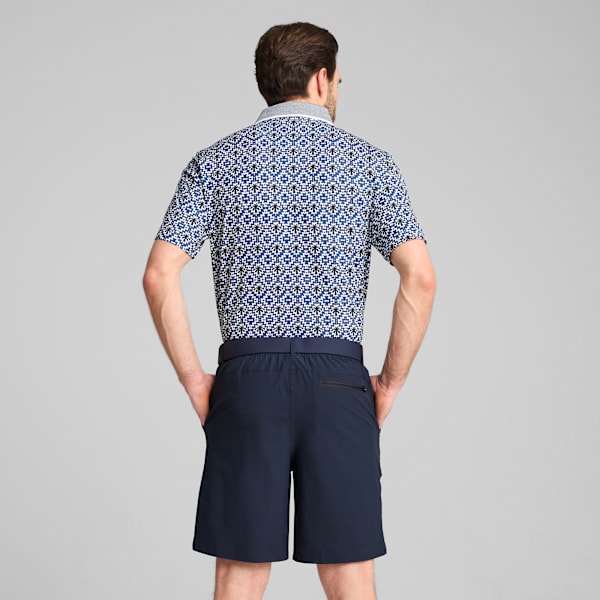 PUMA x PALM TREE CREW Tile Golf Polo Men, White Glow-Deep Navy, large-ZAF