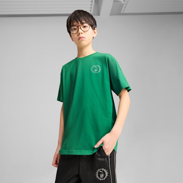 Camiseta Relaxed Graphic PUMA x HARRY POTTER Infantil, Verde, large-BRA