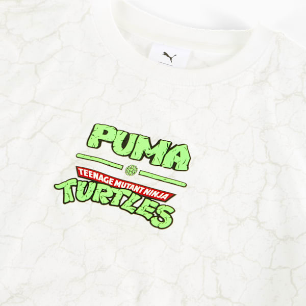 Camiseta Relaxed All-Over Print PUMA HOOPS x TMNT Juvenil, Branco, large-BRA