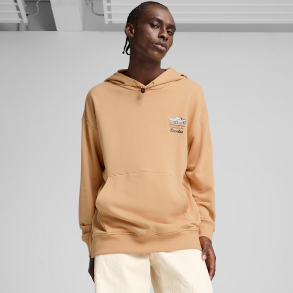 Porsche Legacy Graphic Hoodie Men, Warm Beige, large-ZAF