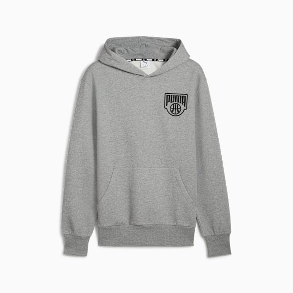 Posterize Basketball Hoodie Men, Medium Gray Heather, large-MEX