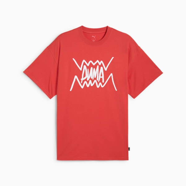 Remera de básquet Jaws Core para hombre, Red Fire, large-ARG