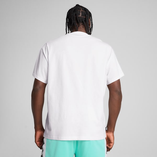 Remera de básquet Jaws Core para hombre, PUMA White, large-ARG