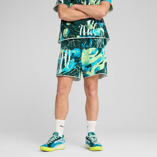 Hoop Dreamz Short II Unisex, Dark Myrtle-Spring Fern-AOP, large-ZAF