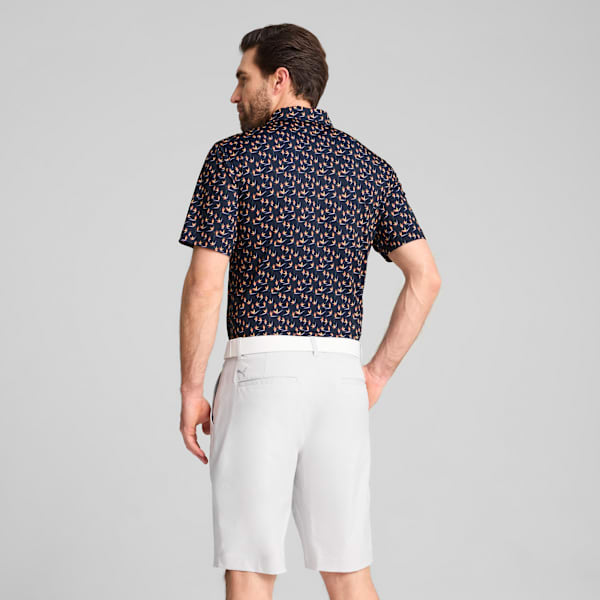 MATTR Paradise Golf Polo Men, Deep Navy-Sunny Yellow, large-ZAF