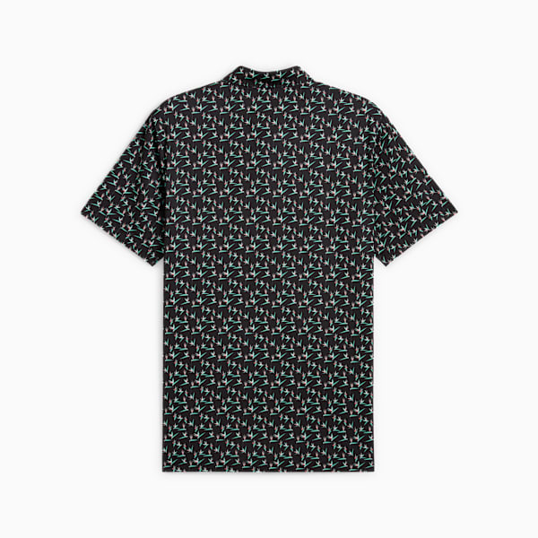 MATTR Paradise Golf Polo Men, PUMA Black-Aquatic, large-ZAF