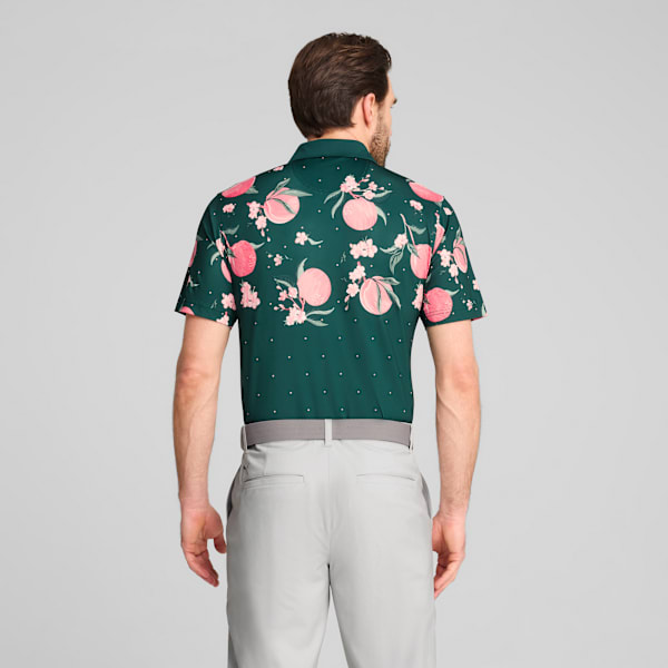 MATTR Freshly Picked Golf Polo Men, Dark Myrtle-Pink Fruit, large-ZAF