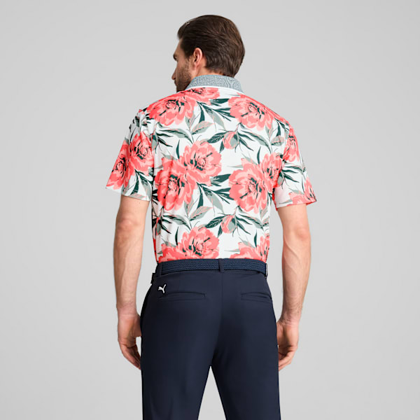 MATTR Beautiful Game Golf Polo Men, White Glow-Red Fire, large-ZAF