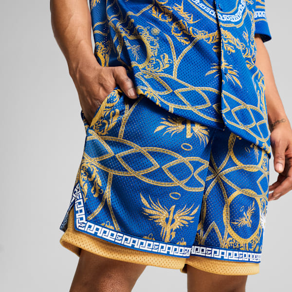 Shorts de básquet Golden para hombre, PUMA Team Royal-AOP, large-ARG