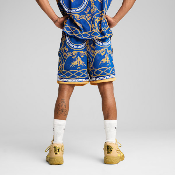 Shorts de básquet Golden para hombre, PUMA Team Royal-AOP, large-MEX