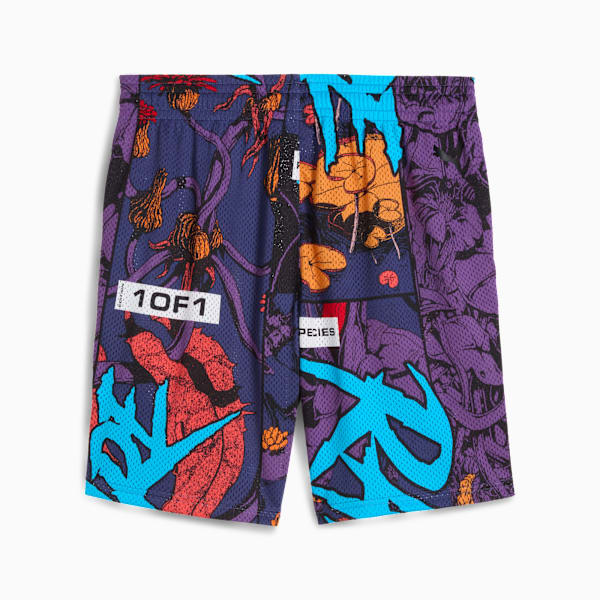 Shorts de básquet Melo Phoenix para hombre, Blue Crystal-AOP, large-ARG