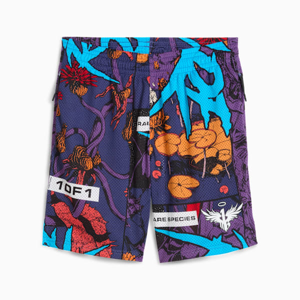 Shorts de básquet Melo Phoenix para hombre, Blue Crystal-AOP, large-ARG