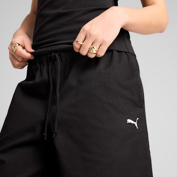 Wardrobe Essentials 14" Relaxed Woven Jorts Women, PUMA Black, large-ZAF