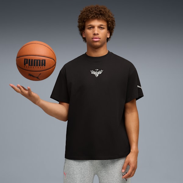 Playera de básquet Melo Alwayz On para hombre, PUMA Black-Team Silver, large-MEX
