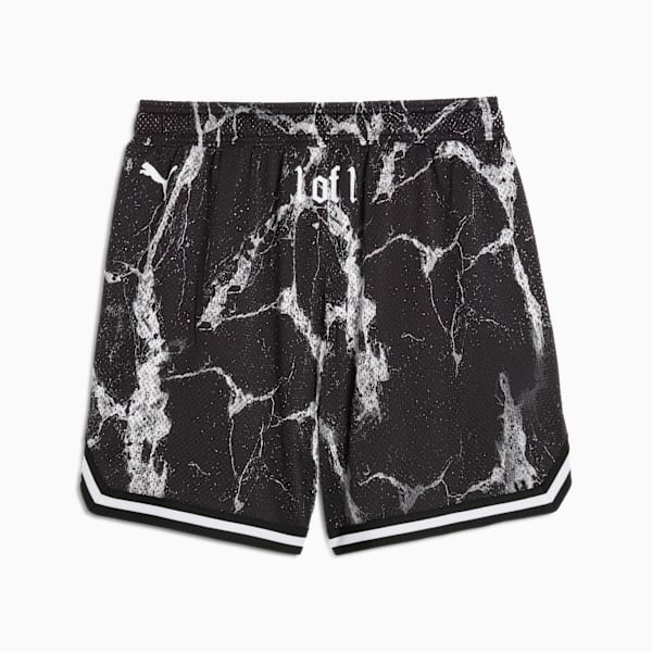 Shorts PUMA HOOPS x LAFRANCÉ Written in Chrome para hombre, PUMA Black-Puma White - AOP, large-MEX