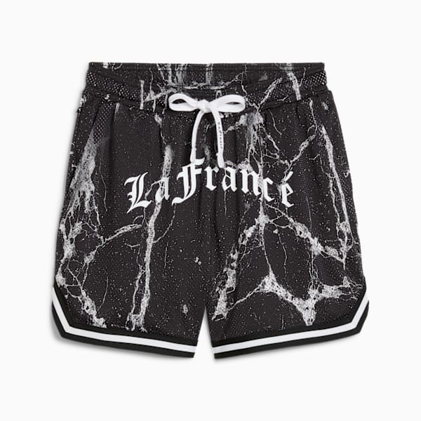 Shorts PUMA HOOPS x LAFRANCÉ Written in Chrome para hombre, PUMA Black-Puma White - AOP, large-MEX