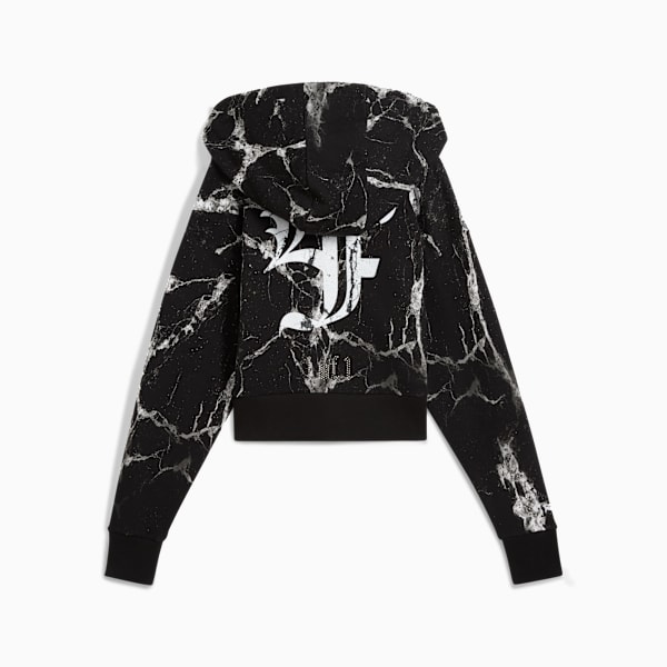 Campera PUMA HOOPS x LAFRANCÉ Written in Chrome para mujer, PUMA Black-Puma White AOP, large-ARG