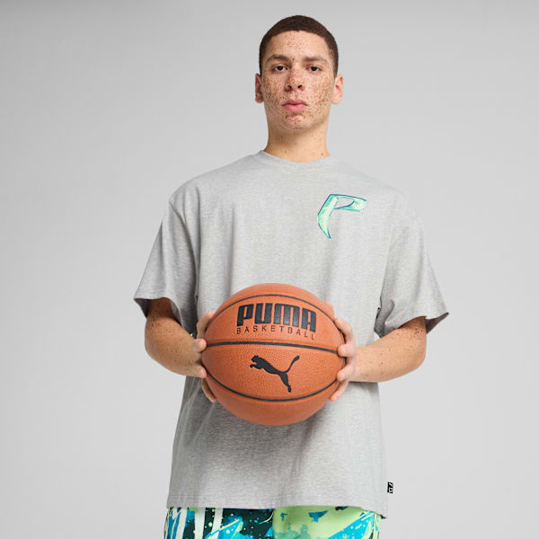 Hoop Dreamz Oversized Tee V Unisex, Light Gray Heather, large-ZAF