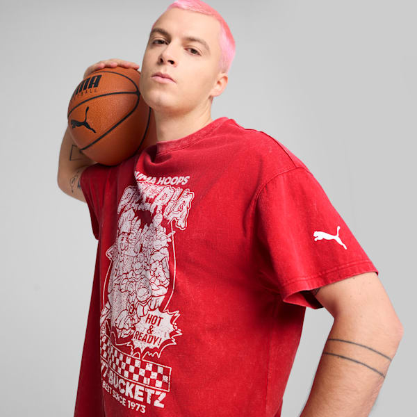 PUMA HOOPS x TMNT Basketball Tee Men, For All Time Red, large-MEX