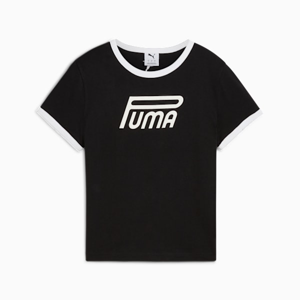 FUTURE.PUMA.ARCHIVE Graphic Slim Tee Women, PUMA Black, large-MEX