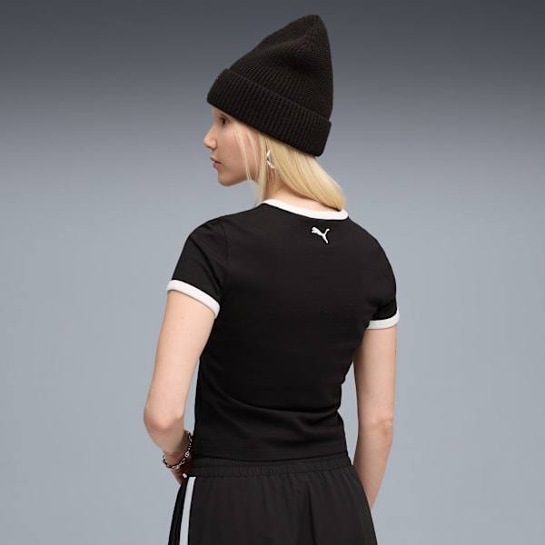FUTURE.PUMA.ARCHIVE Graphic Slim Tee Women, PUMA Black, large-MEX