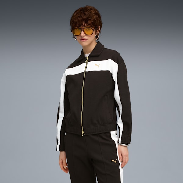Campera holgada T7 para mujer, PUMA Black, large-ARG