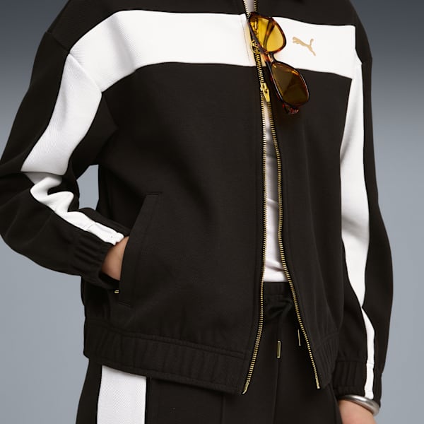 Campera holgada T7 para mujer, PUMA Black, large-ARG