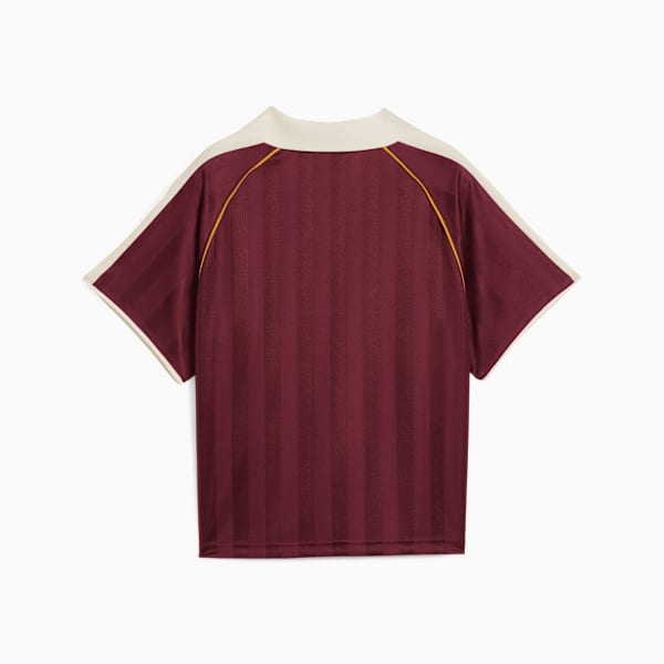 Camisa T7 Relaxed Soccer Feminina, Ruby Shimmer, large-BRA