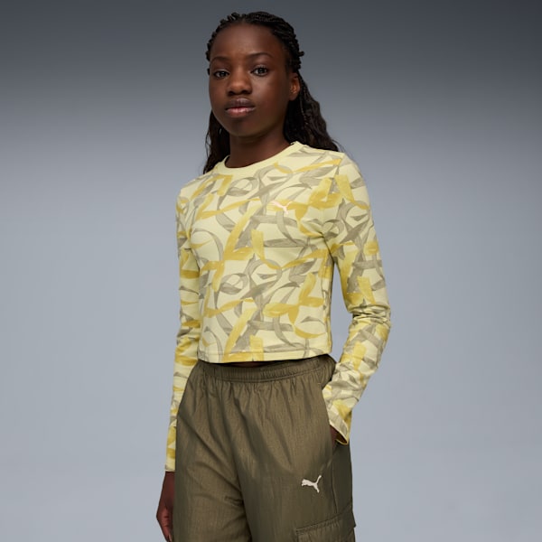 Bowtique Longsleeve Tee Youth, Gold Moon, large-MEX