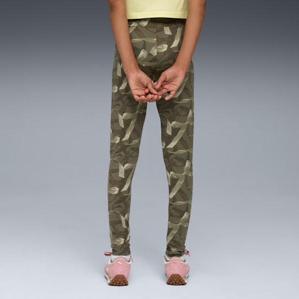 Leggings tiro alto Bowtique para adolescentes, Loden Green, large-MEX