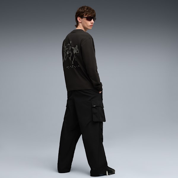 GRAPHIC Braille Long Sleeve Top Men, PUMA Black, large-ZAF