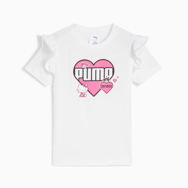 PUMA x HELLO KITTY AND FRIENDS Ruffle Tee Kids, PUMA White, large-MEX
