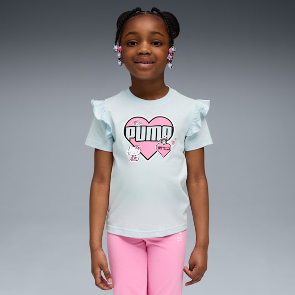 PUMA x HELLO KITTY AND FRIENDS Ruffle Tee Kids, Sea Glass, large-MEX