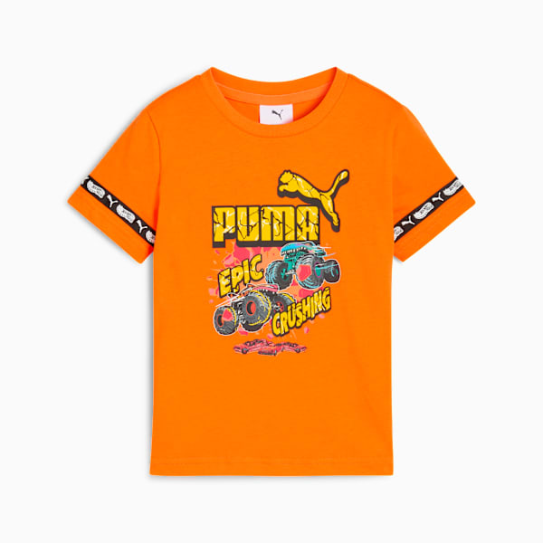 PUMA x HOT WHEELS™ MONSTER TRUCKS Tee Kids, Orange Glo, large-ZAF