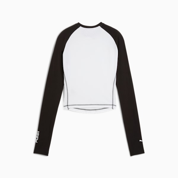 BMW M Motorsport Baby Doll Long Sleeve Top Women, PUMA White, large-ZAF