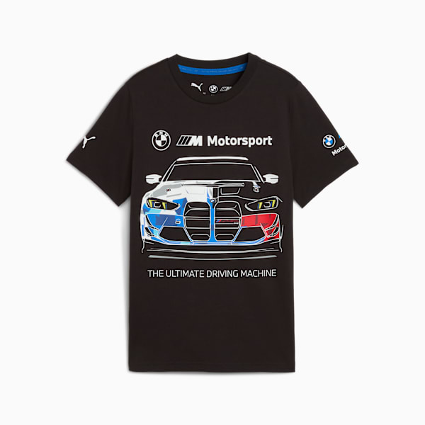 BMW M Motorsport Car Graphic Tee Youth, PUMA Black, large-MEX