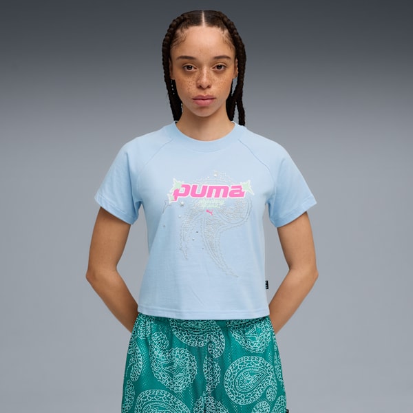 Remera corta Shooting Stars para mujer, Haute Tropic, large-ARG