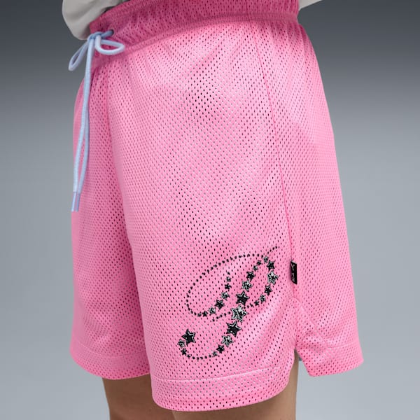 Shorts reversibles Shooting Stars para mujer, Wild Green-Posie Pink, large-ARG